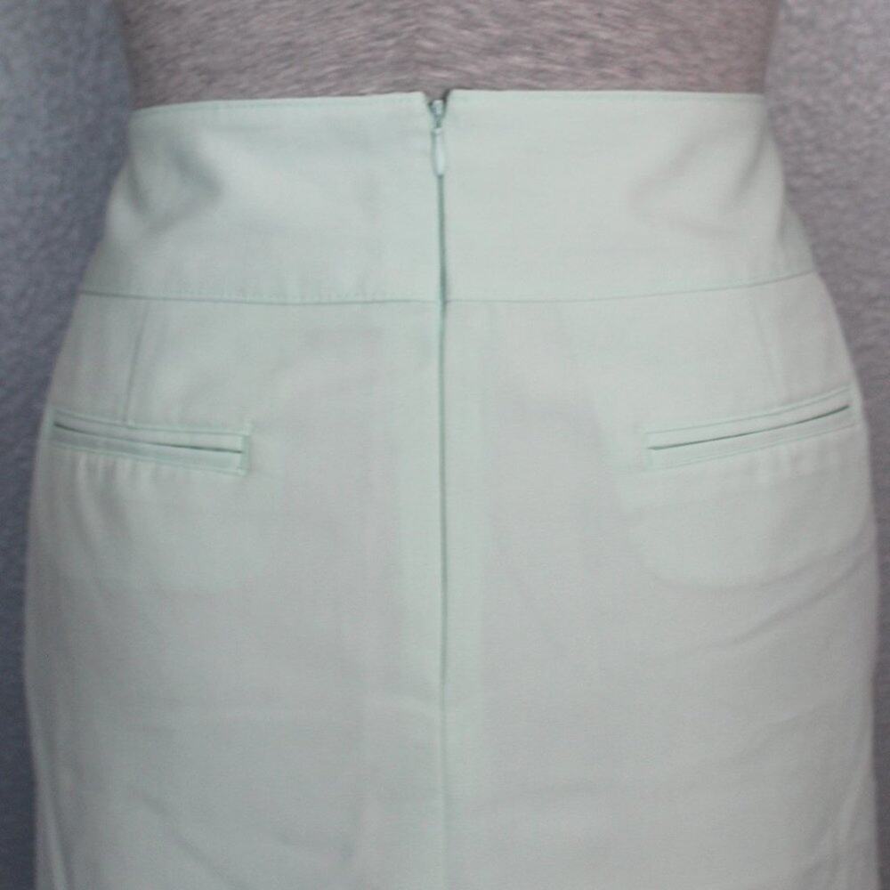 Worthington Women Skirt Size 16 Green Pencil Straight Career Lined Spandex Blend - Picture 4 of 6